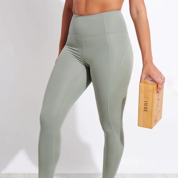 GIRLFRIEND COLLECTIVE Sage Green High Rise Compressive 4007 Legging S - Picture 1 of 6